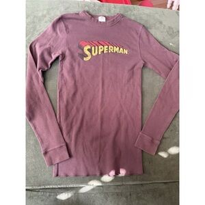 DC Comics Originals Men's Size Medium Brown Superman Long Sleeve Thermal